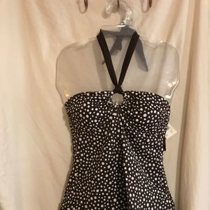 Island Escape Bandini 2 pc swimsuit set bandini bandeau and swim bottoms NEW